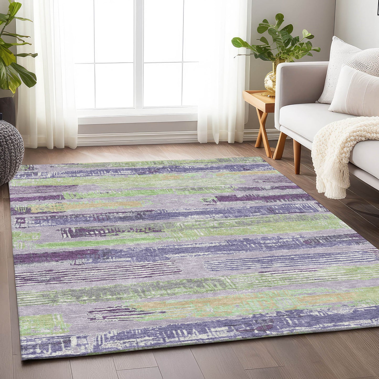 Addison Rugs Chantille ACN1665LV 9 x 12 (ft) Loomed Lavender Rectangular Indoor/Outdoor Machine washable Pet Friendly Area rug