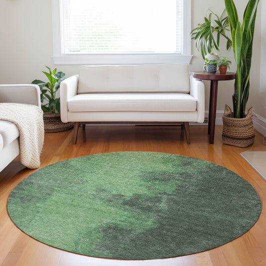 Addison Rugs Chantille ACN1742FE 8 x 8 (ft) Loomed Fern Round Indoor/Outdoor Machine washable Pet Friendly Area rug