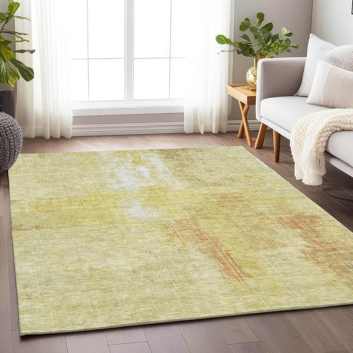 Addison Rugs Chantille ACN1759WH 8 x 10 (ft) Loomed Wheat Rectangular Indoor/Outdoor Machine washable Pet Friendly Area rug
