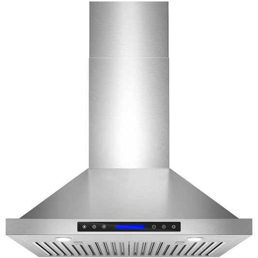 DZS 30 inch Convertible 900-CFM Stainless steel Wall-Mounted Range Hood with Charcoal Filter
