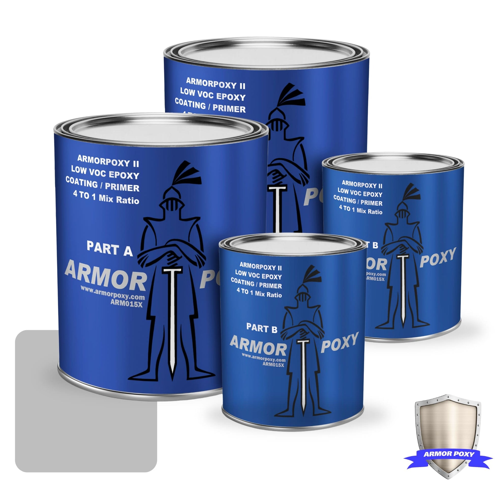 Armorpoxy Epoxy Primer 2-part Light Gray Epoxy Concrete and Garage Floor Paint ( 2-gallon )