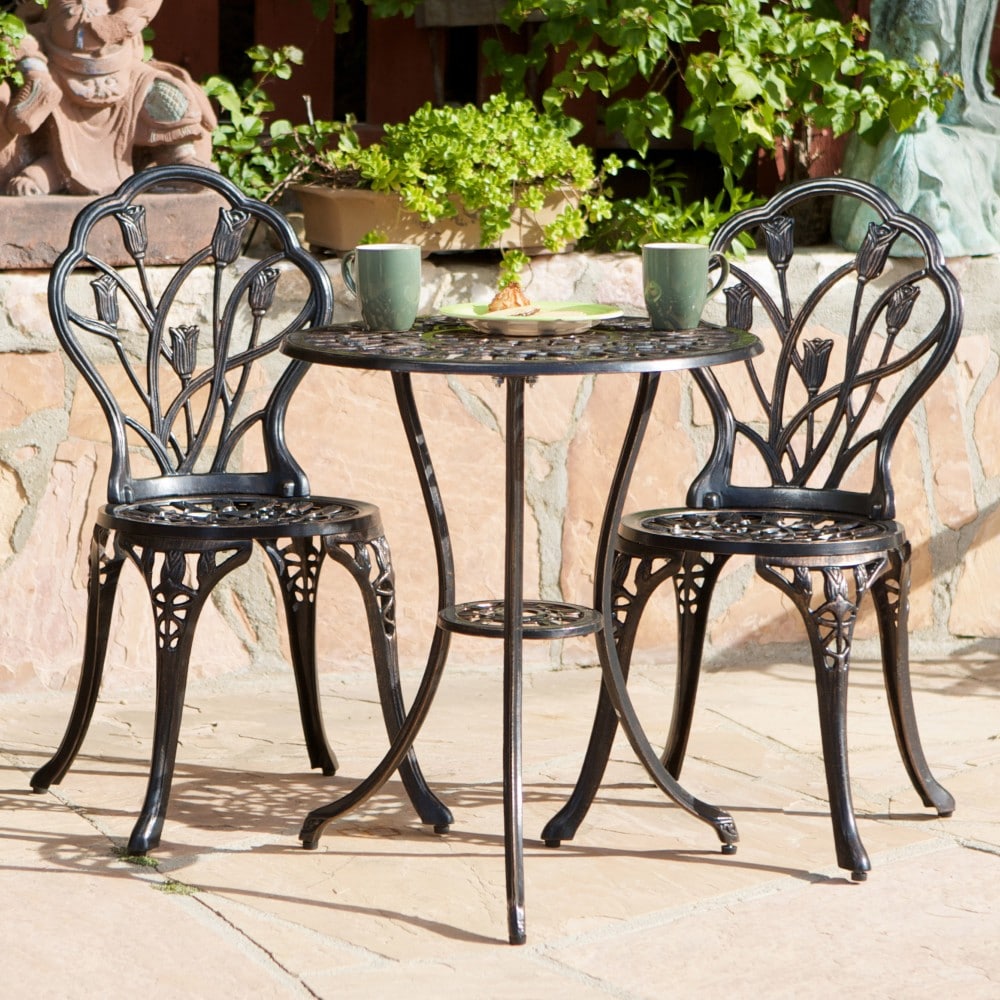 AAZJ Cast Bistro Sets 3 -Piece Patio Conversation Set