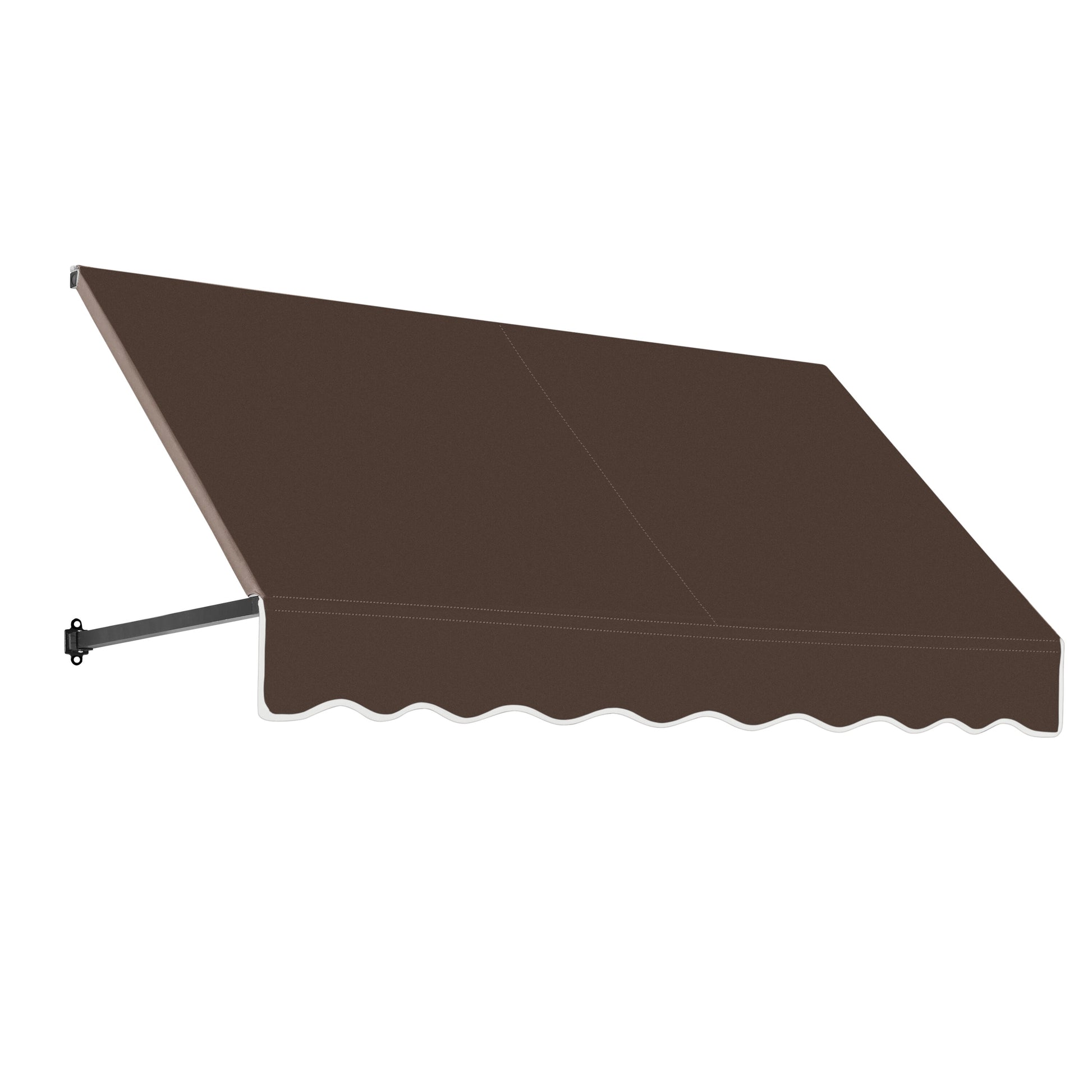 Awntech Dallas Retro 88.5-in Wide x 36-in Projection x 18-in Height Fabric Brown Solid Fixed Window/Door Awning