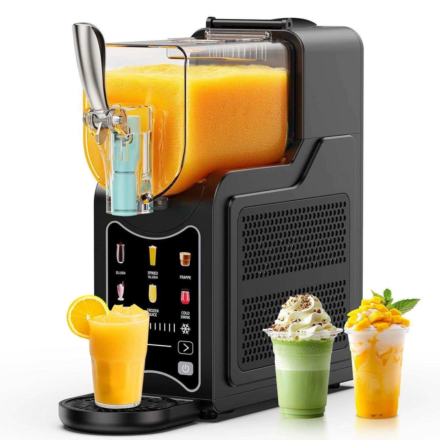 Slushie Machine for Home, Slushy Machine 88 oz Margarita Machine with 7 Preset Programs, Frozen Drink Machine, for Smoothie, Milkshake, Cocktail, Frappés, 10-Level Adjustable Thickness, No Ice Needed