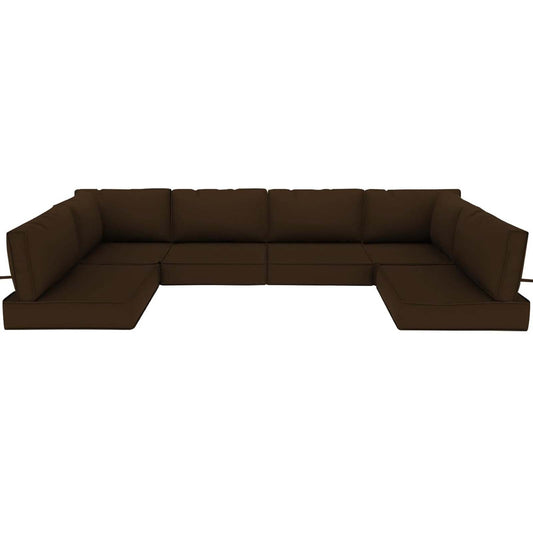 XXLYY 14 Piece Outdoor Sectional Cushions 26.5-in x 26.5-in 14 -Piece Coffee Patio sofa cushion