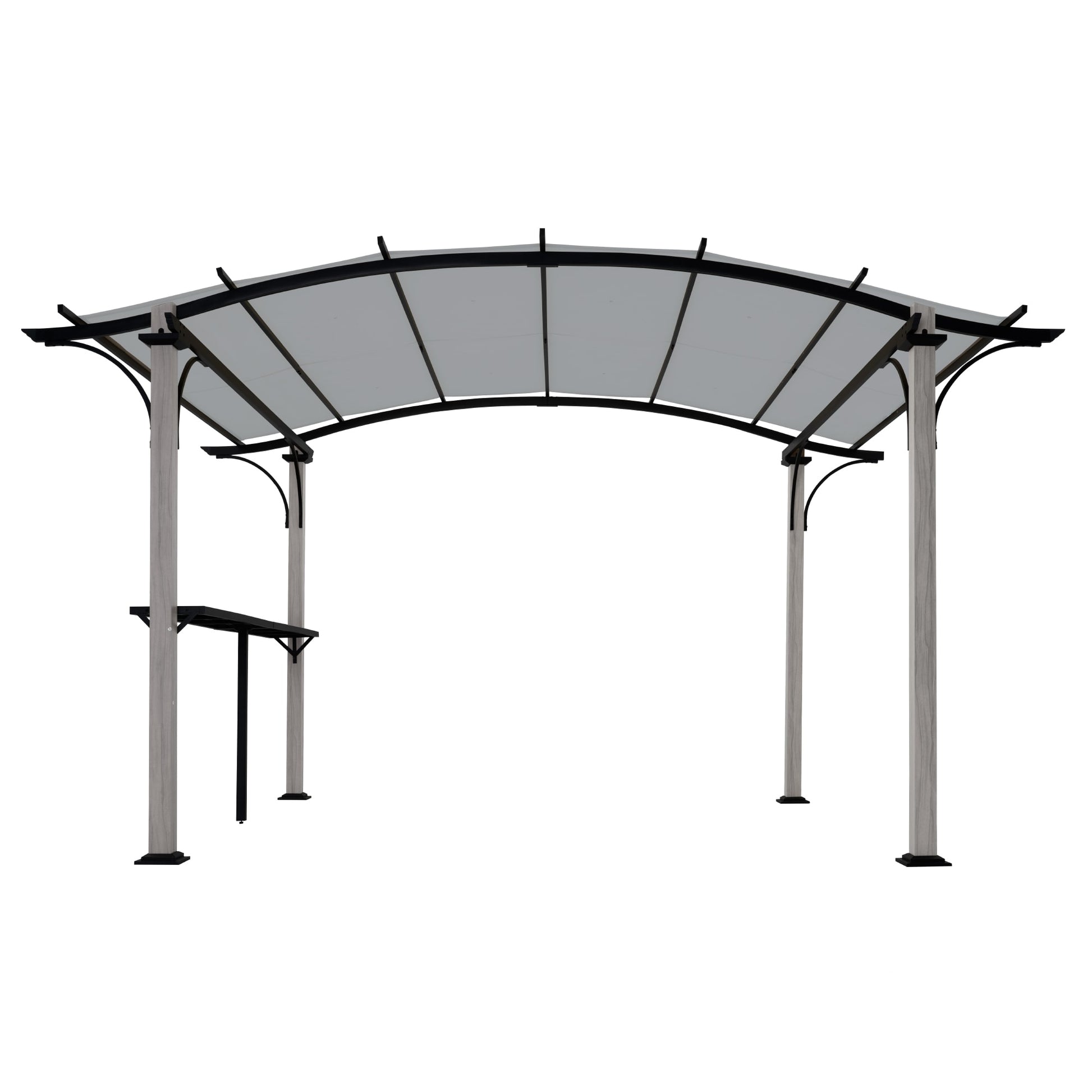  EGEIROS LIFE 10-ft W x 13-ft L x 7-ft 6-in H Gray Metal Freestanding Pergola with Canopy