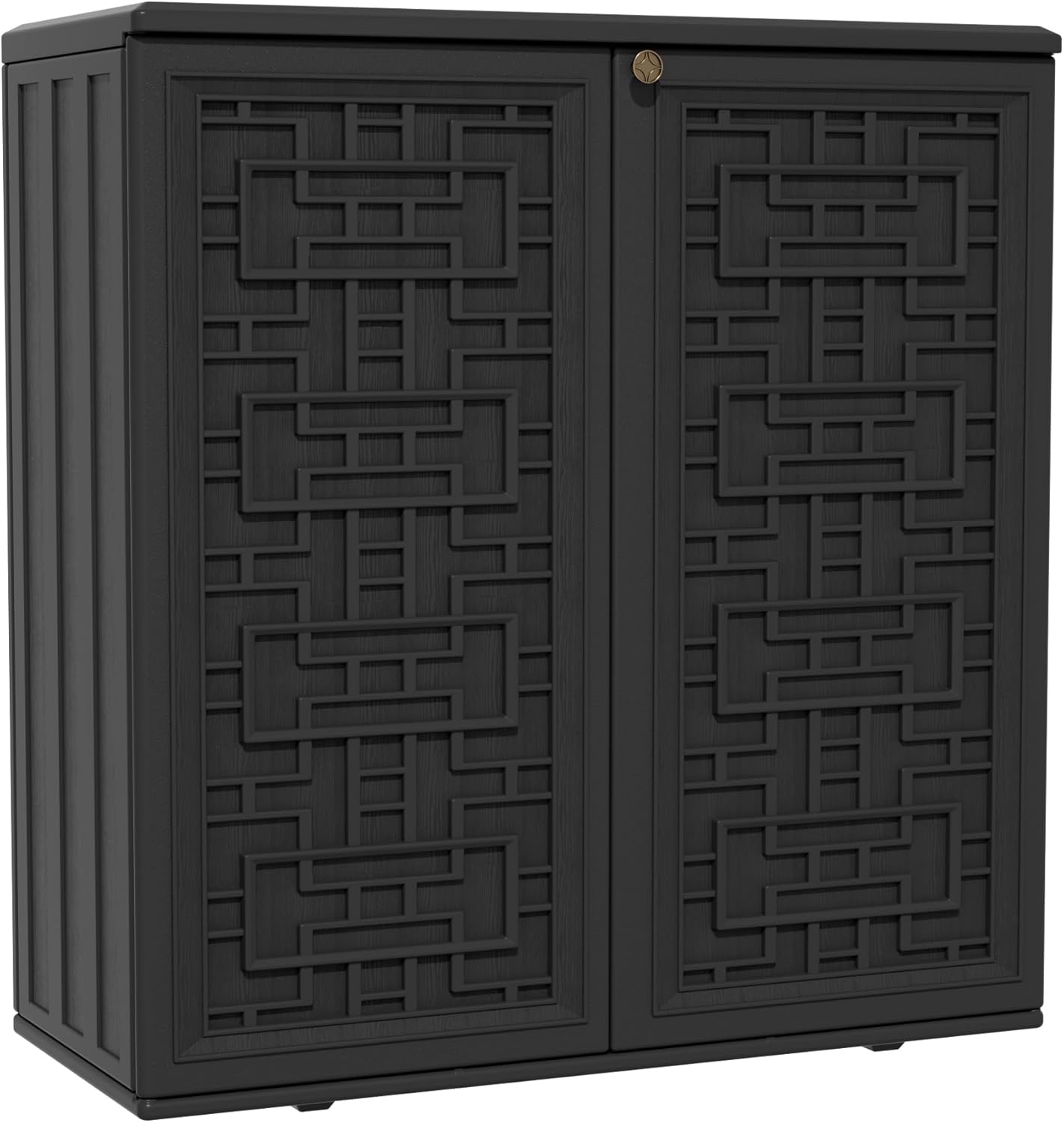 WELLFOR Black Outdoor Storage