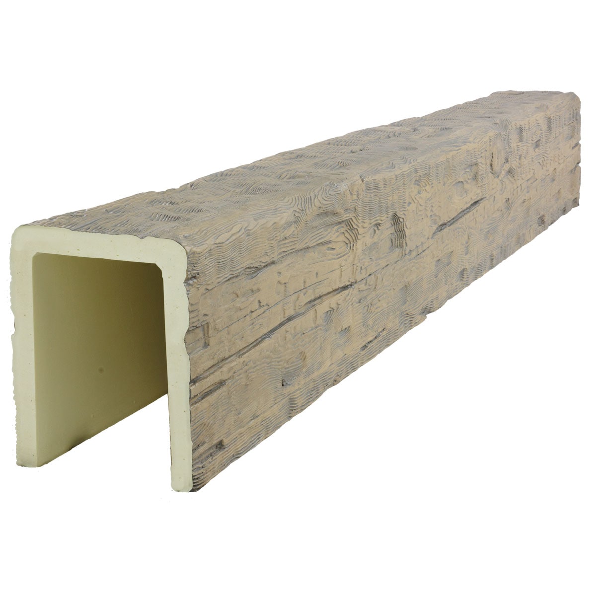 Ekena Millwork 1-in x 5-1/2-in x 8-ft Sandstone Finished Urethane U-Shaped Decorative Beam