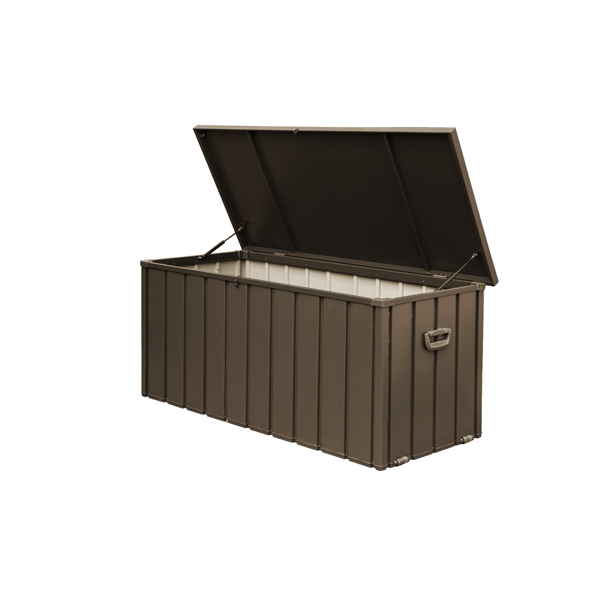 Dimakai 49.41-in L x 24.69-in 120-Gallon Brown Metal Deck Box