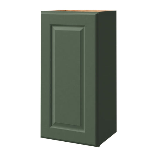allen + roth Marston 15-in W x 30-in H x 12-in D Sage Wall Fully Assembled Cabinet Raised Panel Square