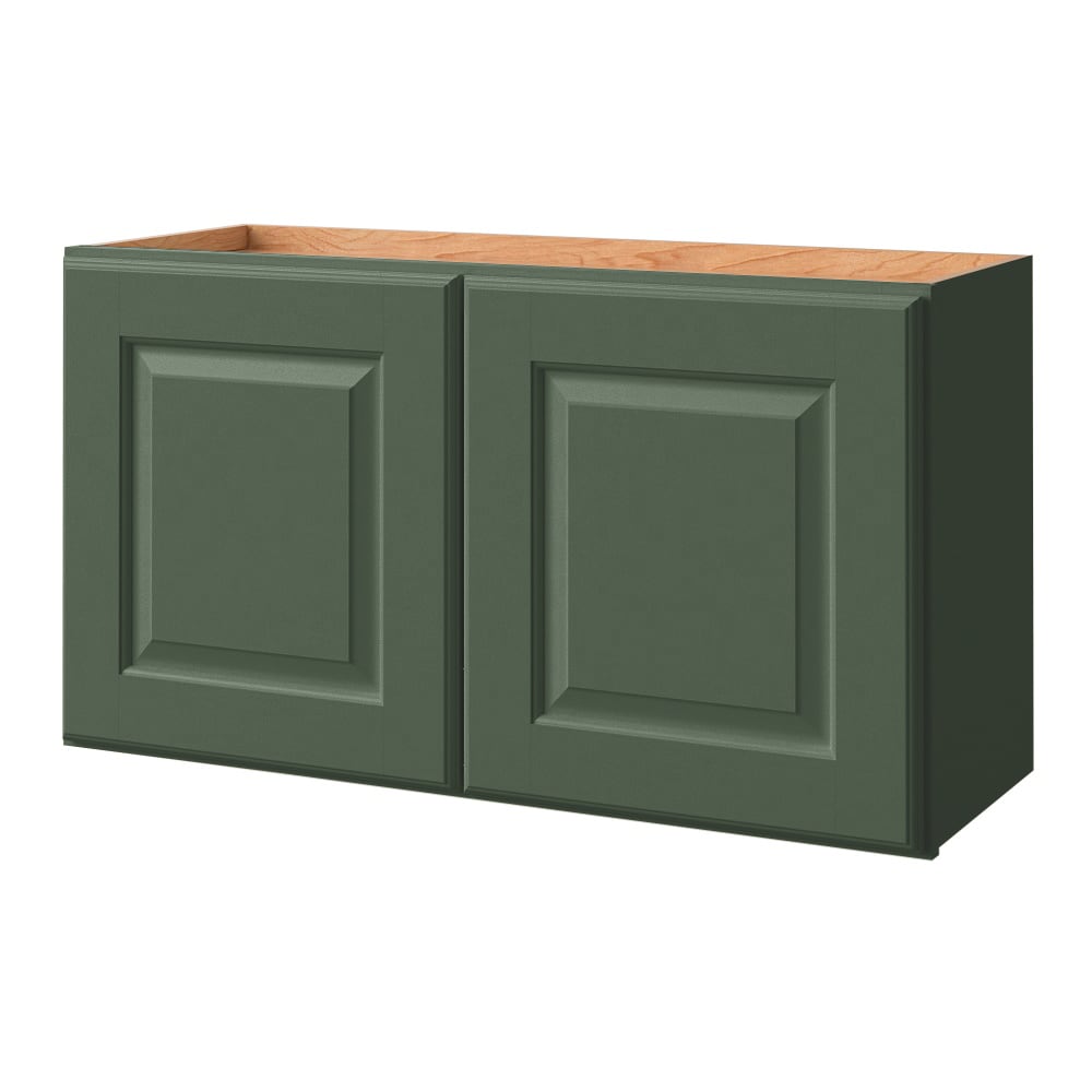 allen + roth Marston 33-in W x 18-in H x 12-in D Sage Wall Fully Assembled Cabinet Raised Panel Square
