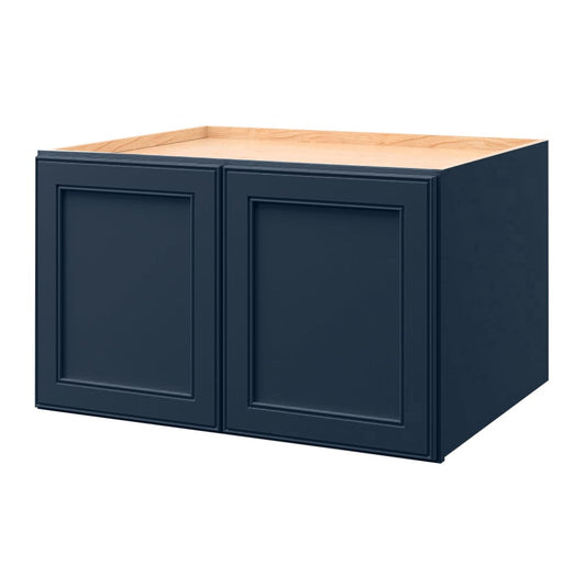 allen + roth Southam 30-in W x 18-in H x 24-in D Navy Wall Fully Assembled Cabinet Recessed Panel Square
