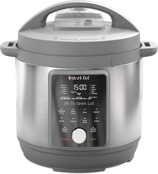 Instant Pot, 8-Quart Whisper Quiet 9-in-1 Electric Pressure Cooker, Slow Rice Cooker, Steamer, Sauté, Yogurt Maker, Warmer & Sterilizer, App With Over 800 Recipes, Stainless Steel, Duo Plus