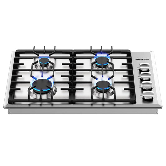 GASLAND Gas Stovetop 30-in 4 burners Stainless steel Gas Cooktop
