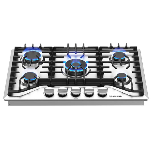 GASLAND Gas Stovetop 30-in 5 burners Stainless steel Gas Cooktop
