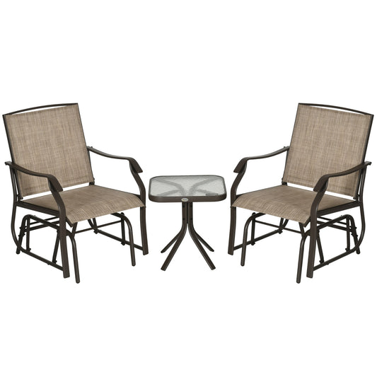 Forclover 3 -Piece Patio Conversation Set with Brown