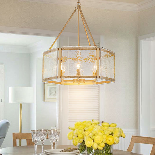 LLHZSY 6 -Light Gold Farmhouse For Use in Bedrooms, Dining Rooms, Foyers, Kitchens, Living Rooms Chandelier