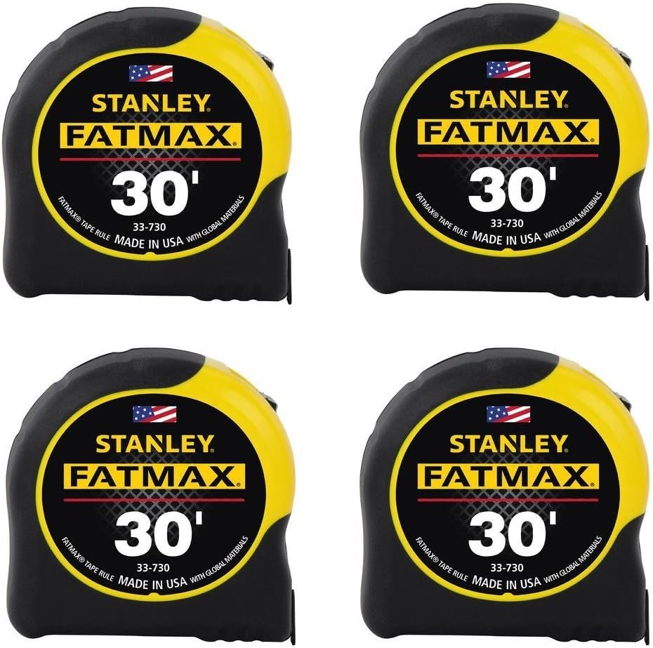 Stanley Hand Tools 33-730 1-1/4" X 30' FatMax® Tape Measure, 4-Pack