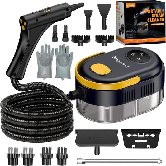 Steam Cleaner,Handheld Steam Cleaner for Home,Adjustable Handle,10s Heat-Up 40.58oz Tank,Portable Steamer for Cleaning for Dirt,Grease, kitchens,bathrooms,Grout,Tile,Bed Bugs,Floor,Couch and Car