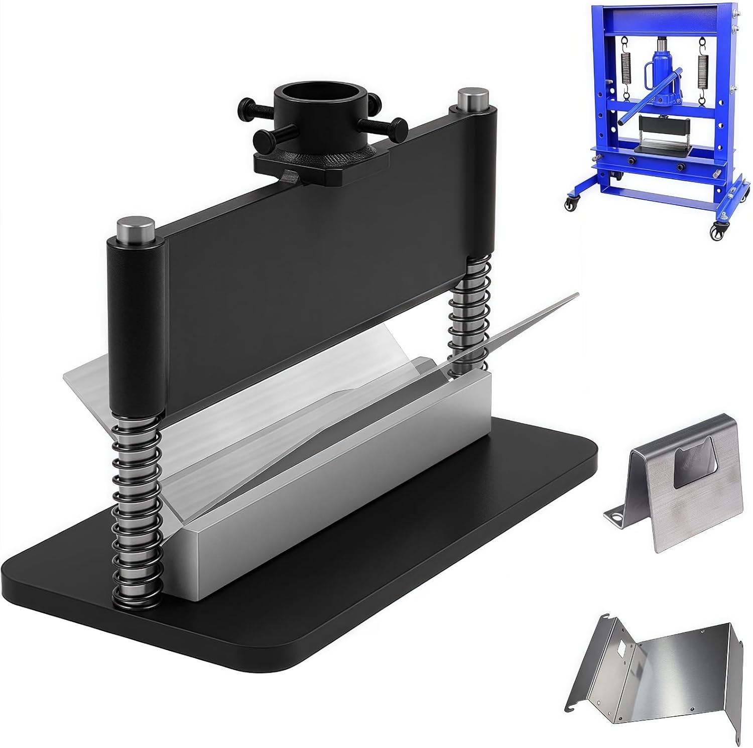 12" Press Brake Attachment, Hydraulic Press Accessories Kit, Dual Spring Design, Heavy Duty Metal Bending Tool For Standard 12/20 Ton Hydraulic Shop Presses