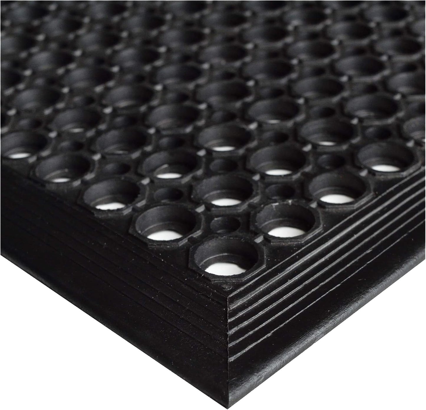 UNIMAT-Anti-Fatigue Outdoor Rubber Drainage with Non-Slip Backing Heavy Duty Mat for Restaurant Industrial Use-3'x 5' Black Mat-Ideal Bar Accessory