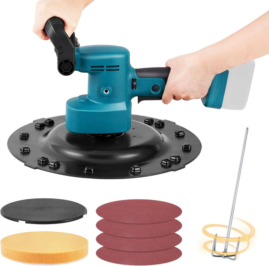 Meticuloso Cordless Concrete Trowel, for Makita 18V Max Battery, Concrete Mixer, Wall Smoothing Polishing Machine, 80-200RPM Electric Plaster Mortar Cement Putty Trowel