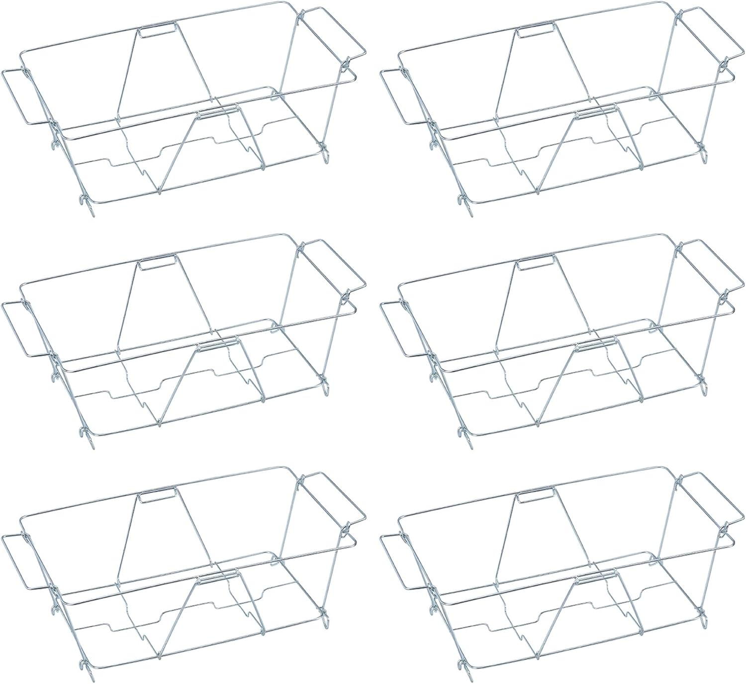 Sterno Chafing Dish Wire Rack - Folding Wire Racks for Food Warmer, Chafer Buffet Stand for Catering - Stand for Food Warmer, Holds Water & Food Pans - Pack of 6