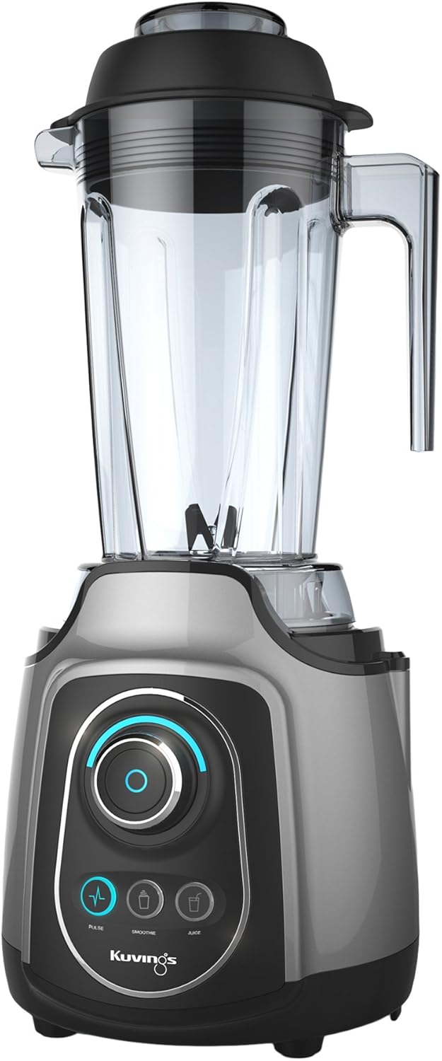 Kuvings Power Blender KPB351S - Perfect for Smoothies, Juices and More - Ultra Efficient - 1600W - 2,000-20,000 - BPA-Free Components - Easy to Clean - Silver