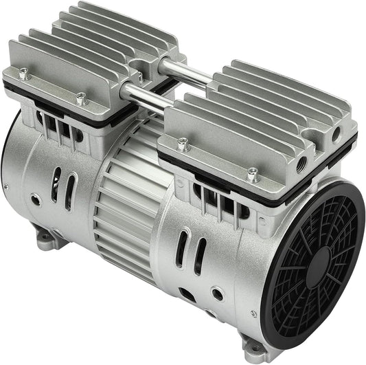 Air Compressor Pump Head,Oil-Free Air Compressor Motor, Single Stage Twin Cylinder 3Hp High Flow 66Gal Oil-Free Silent Pump For Automotive Industrial Pneumatic Tools