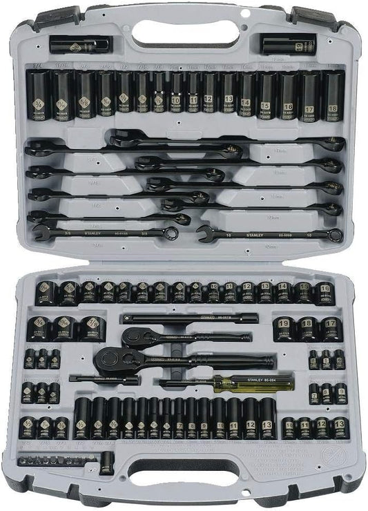 STANLEY Drive Socket Set, Black Chrome, Laser Etched, 99-Piece (92-839)