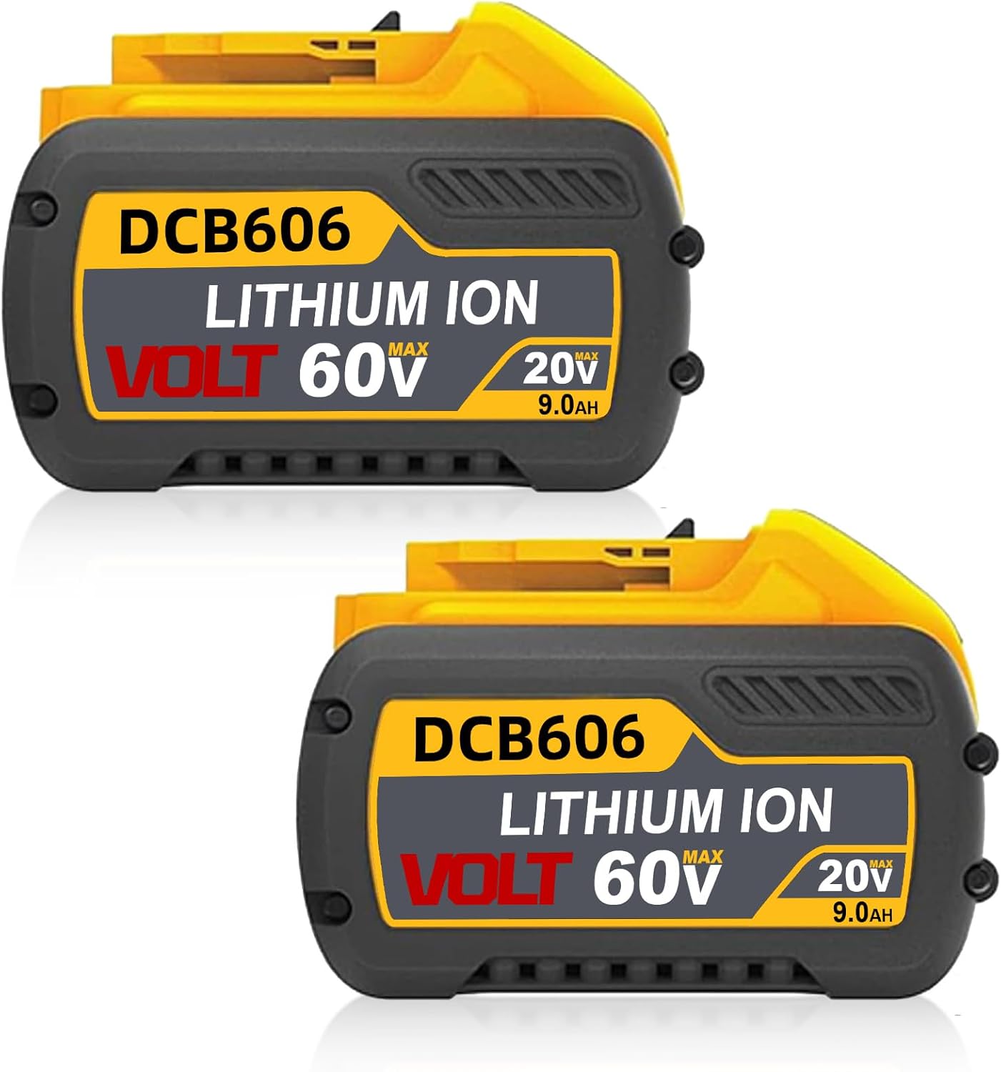 2 Pack 9000mAh/9.0Ah 20V/60V MAX Replacement for DeWalt DCB606 DCB609 DCB612 Batteries Compatible with DeWalt 20V/60V Variable Voltage Battery Chargers and Power Tools