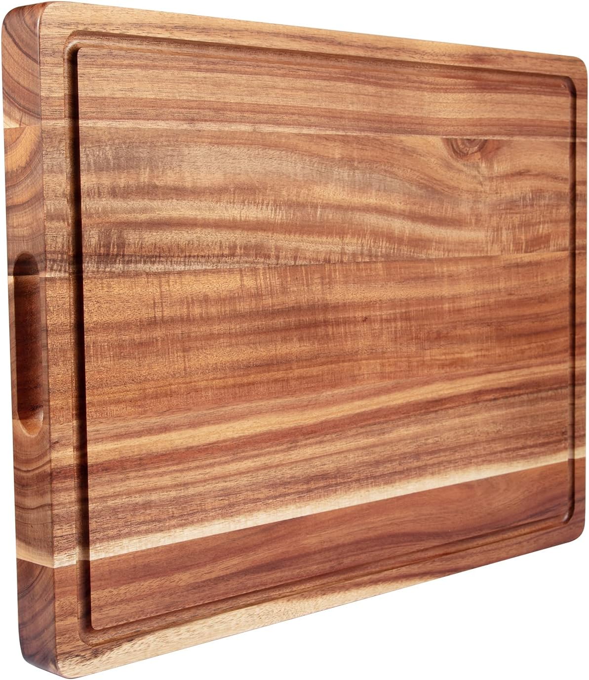 DYTesa Cutting Board, 20 x 15 Inch Large Acacia Wood Cutting Board 1.5" Thick, Durable Wood Cutting Boards for Kitchen with Deep Juice Grooves & Built-in Handles, Easy to Clean