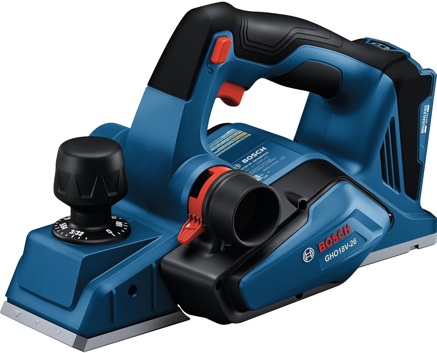 Bosch GHO18V-26N-RT 18V Brushless Lithium-Ion 3-1/4 in. Cordless Planer (Tool Only) (Renewed)