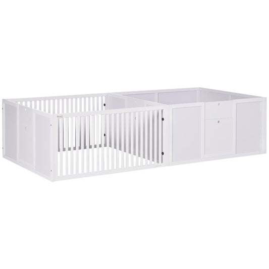 GZMR 19.75-in x 39.25-in White Wood Indoor Playpen