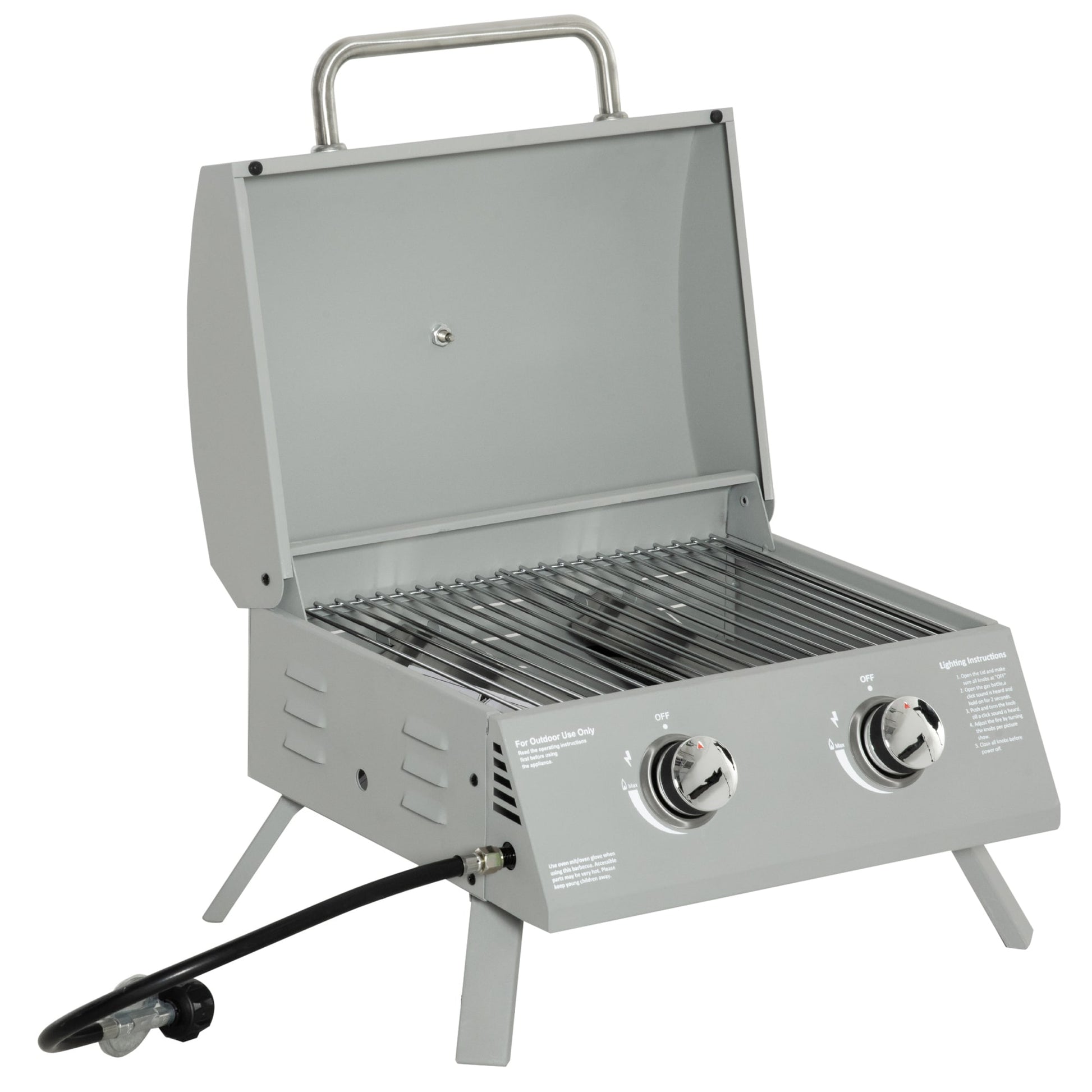 Mondawe Light Grey 2 -Burner Liquid Propane Gas Grill