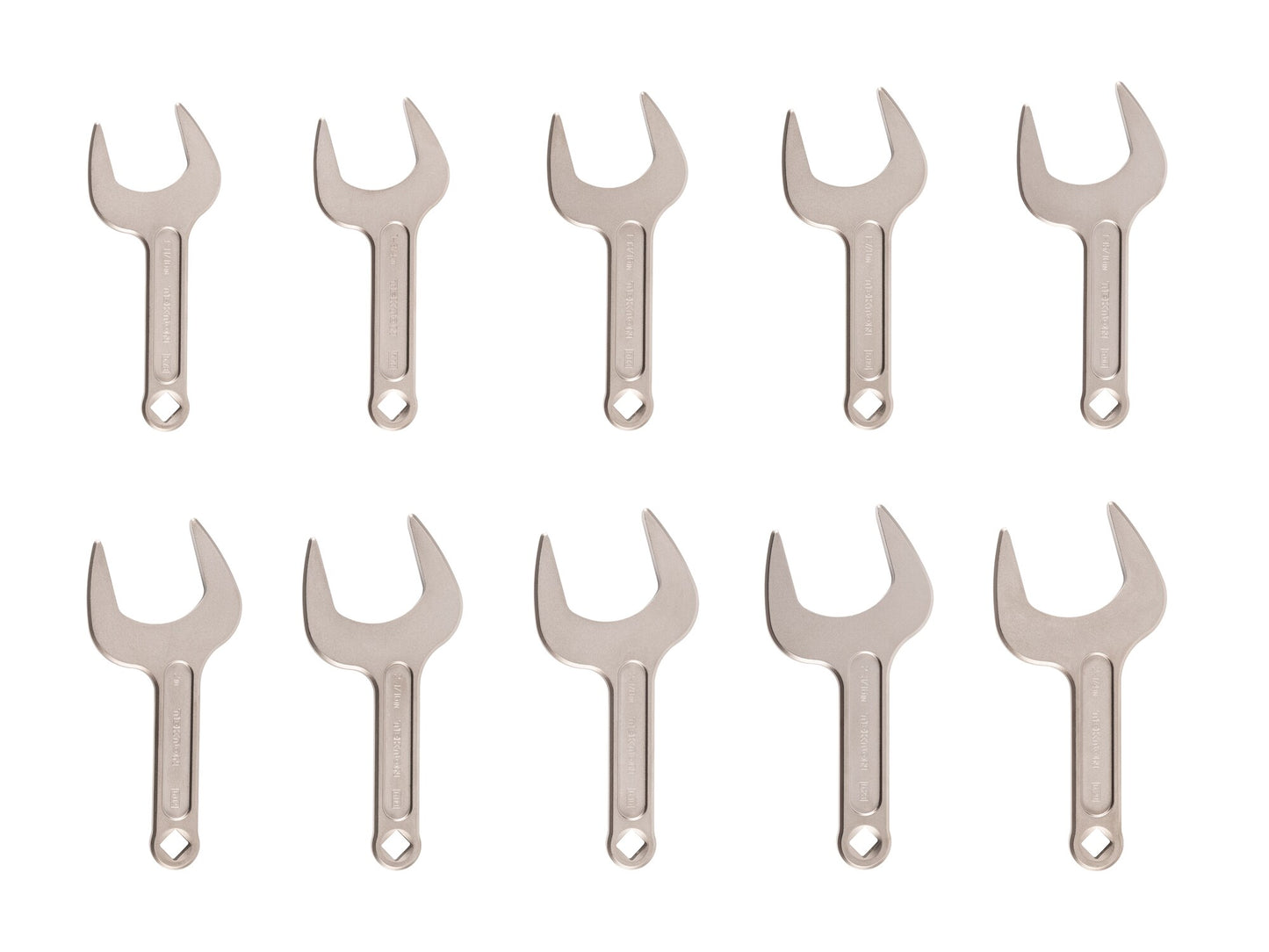 TEKTON 10 -Piece Set Standard (SAE) Angle Open end Wrench (no case)