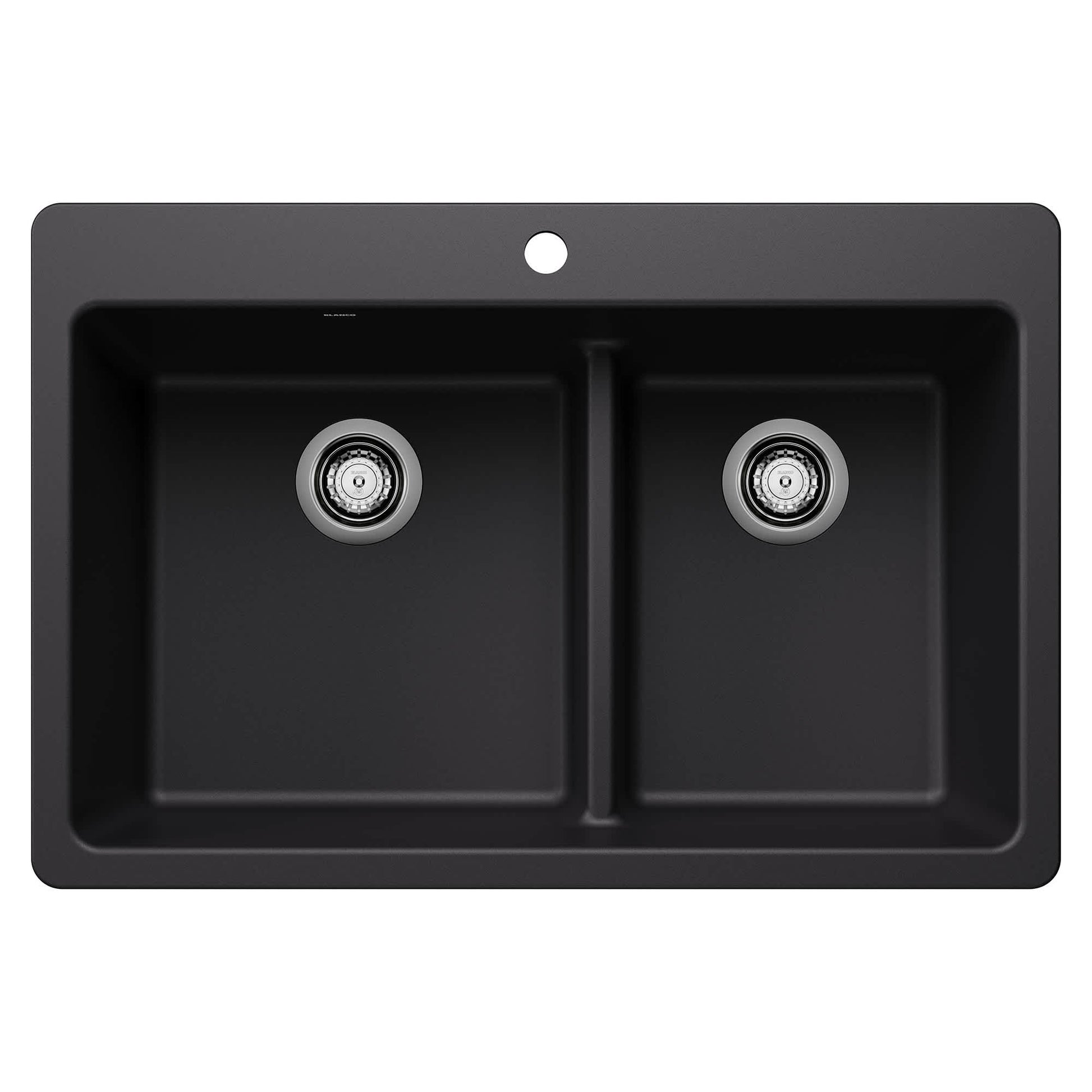 Blanco Liven Drop-in or undermount 33-in x 22-in Granite Double offset bowl Kitchen Sink