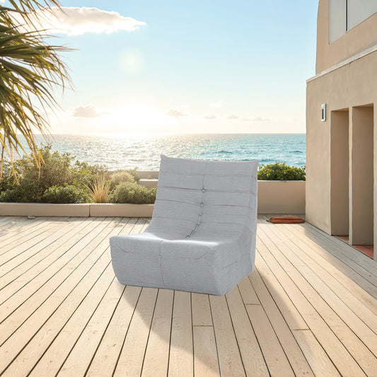 Deko Living Compressed Foam Chair Outdoor Sectional with Gray