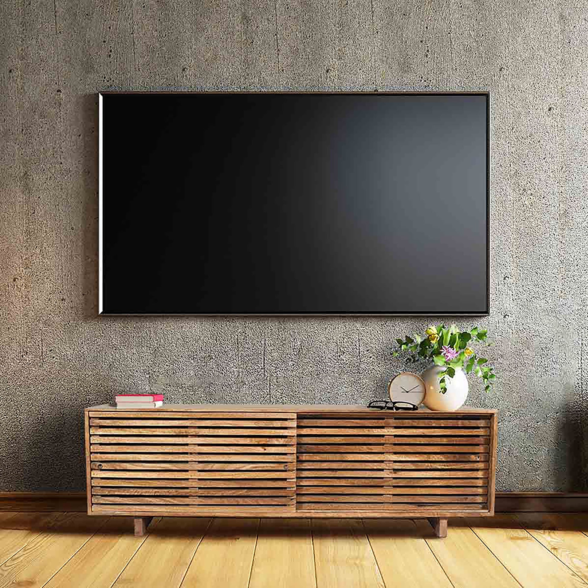 Fab Habitat Natural Contemporary/Modern Wood Media Cabinet