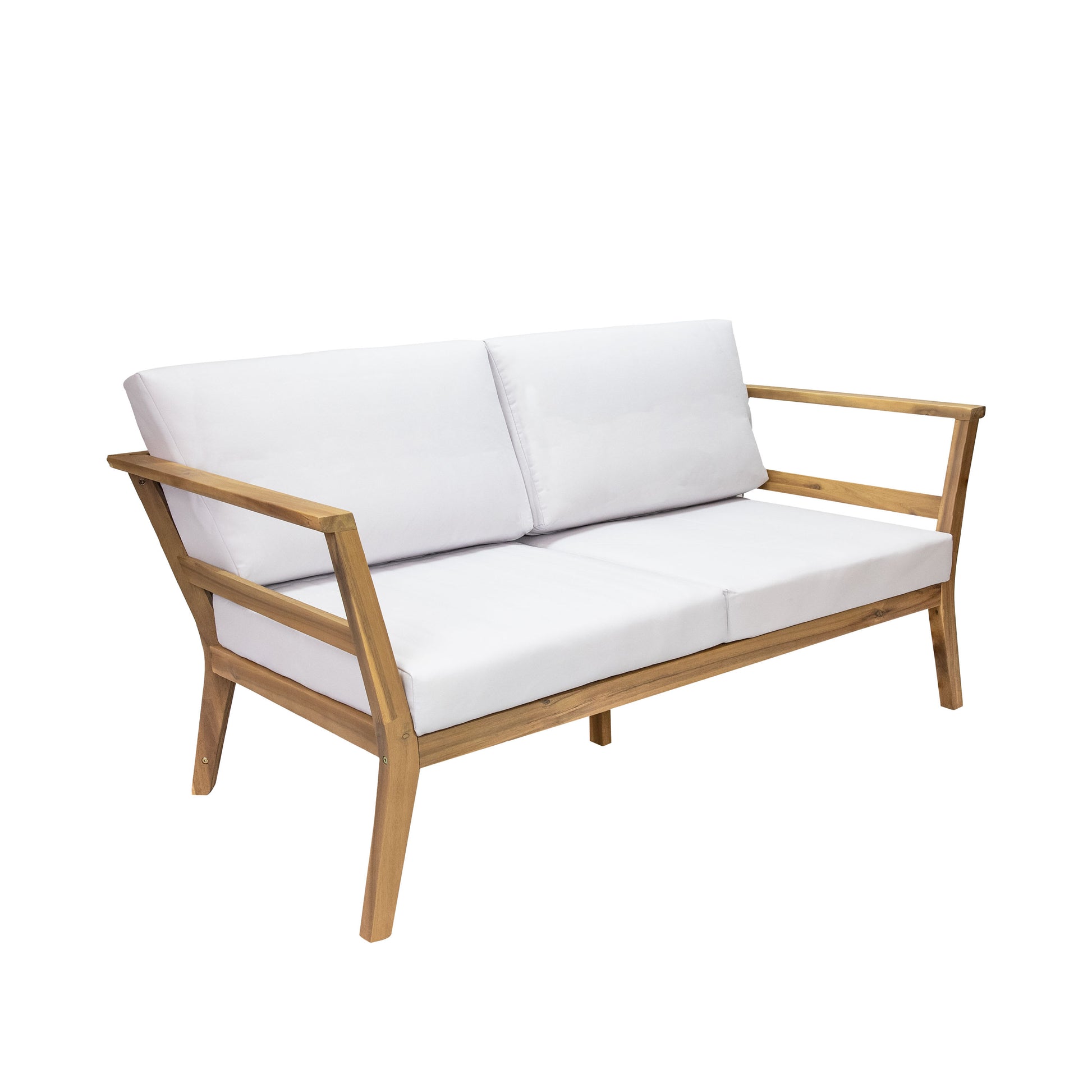 Sunnydaze Decor Sunnydaze Acacia Outdoor Loveseat for Patio - Bodie Patio Loveseat Sofa - 2-Seater Outdoor Sofa for Balcony - Porch Couch with Cushions