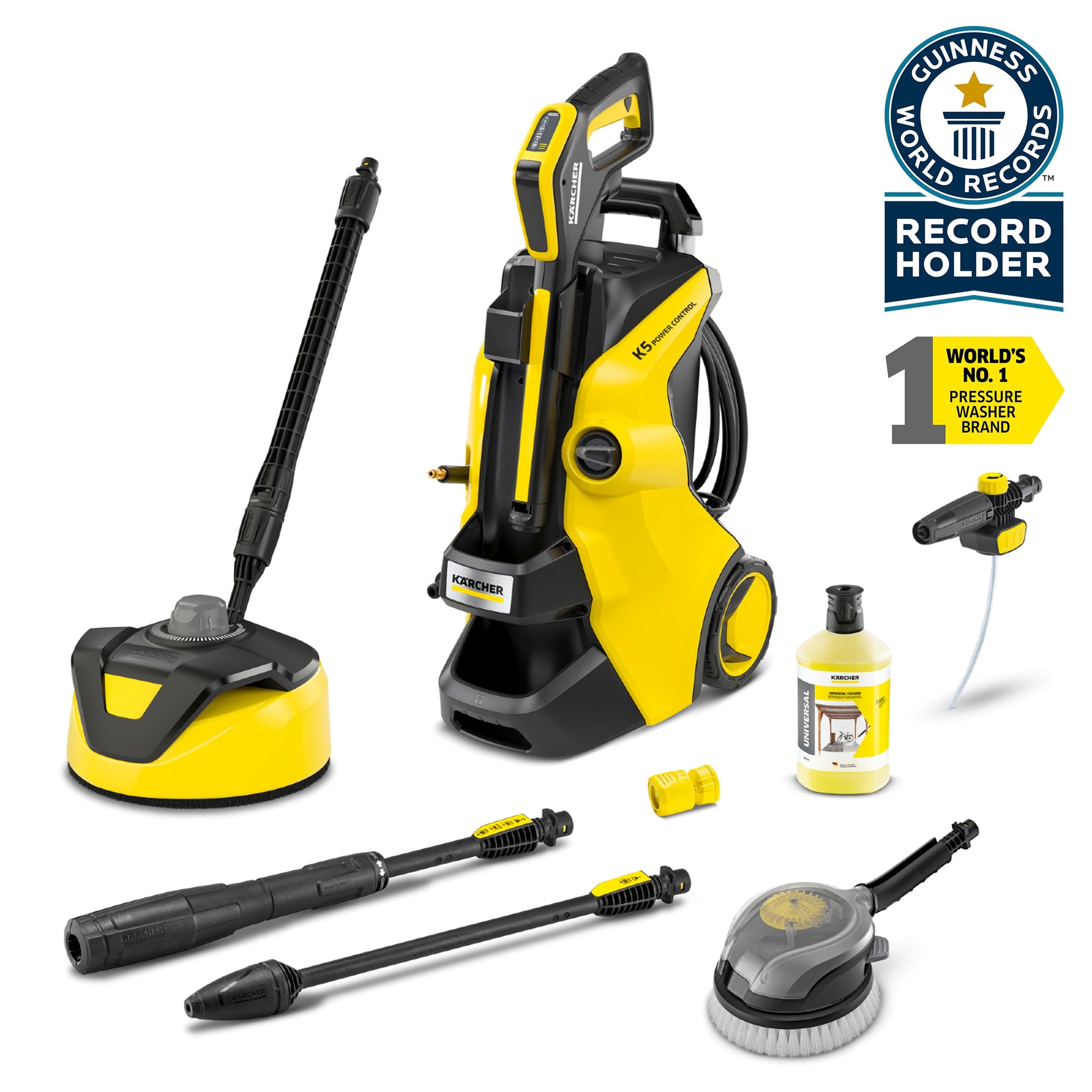 Karcher K 5 Power Control CHK 2500-PSI Cold Water Electric Pressure washer with 3 Spray Tips and Surface Cleaner