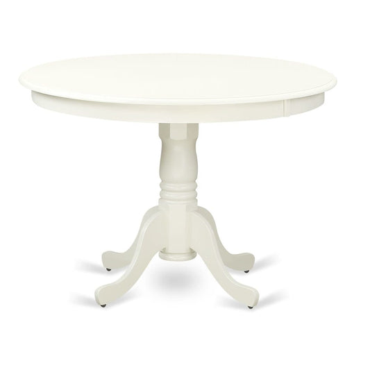 East West Furniture Hartland  Table  42  diameter  Round  Table  Linen  White  Finish