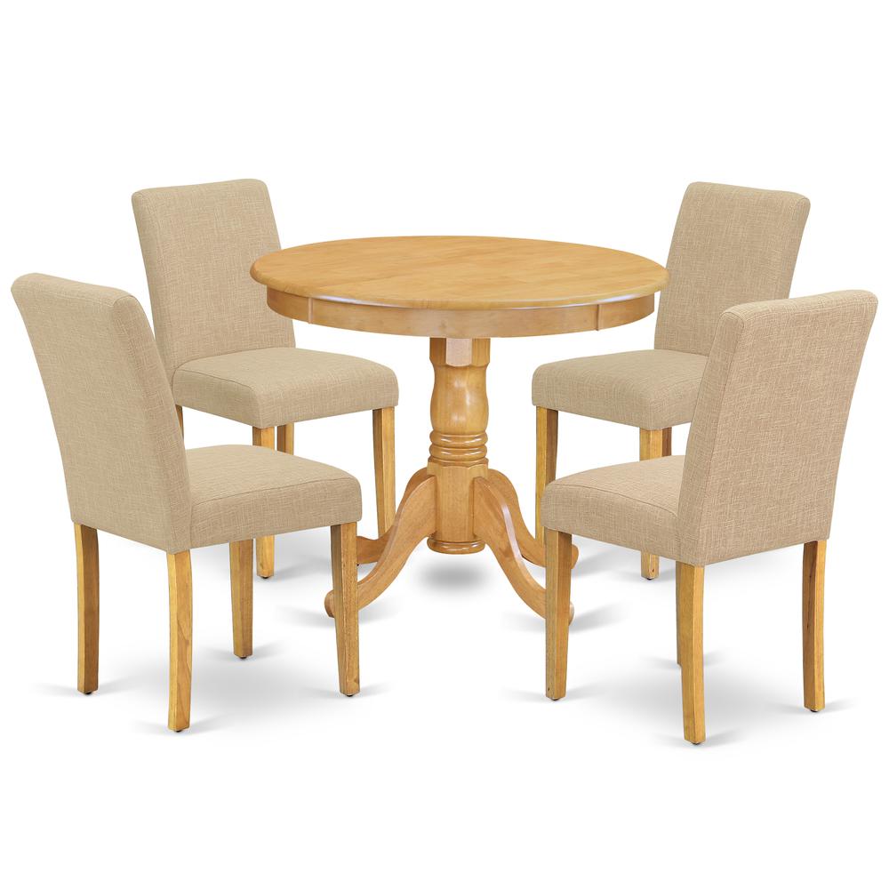 East West Furniture Dining Room Set Oak