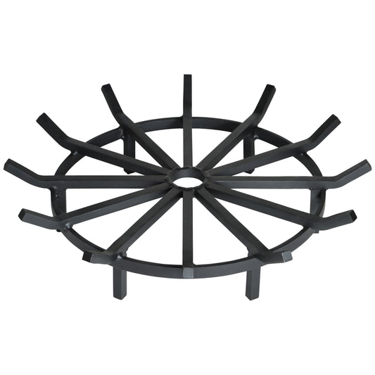SteelFreak 32-in Dia Super Heavy Duty Wagon Wheel Firewood Grate for Fire Pit - Made in USA