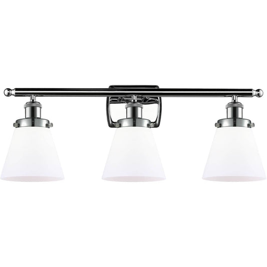 Innovations Lighting  916-3W-PC-G61 Ballston Small Cone Bathroom Vanity Light Polished Chrome