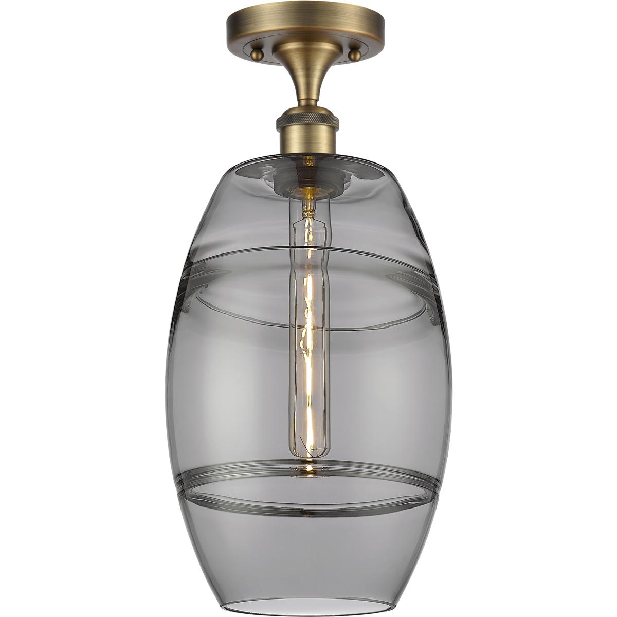 Innovations Lighting  516-1C-BB-G557-8SM Ballston Vaz Semi-Flush Mount Brushed Brass