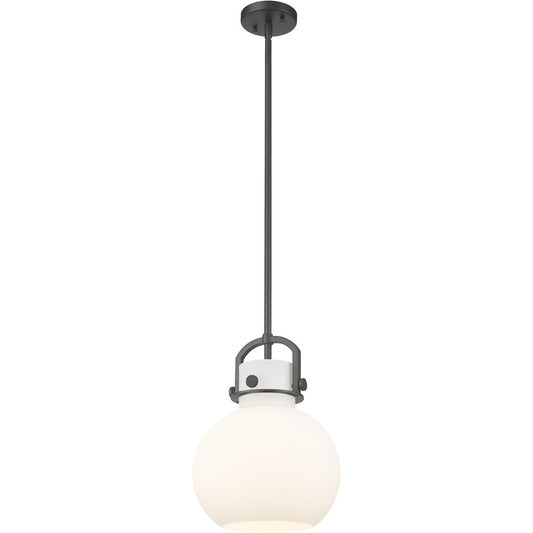 Innovations Lighting  410-1SM-BK-G410-10WH Newton Sphere Mini Pendant Matte Black
