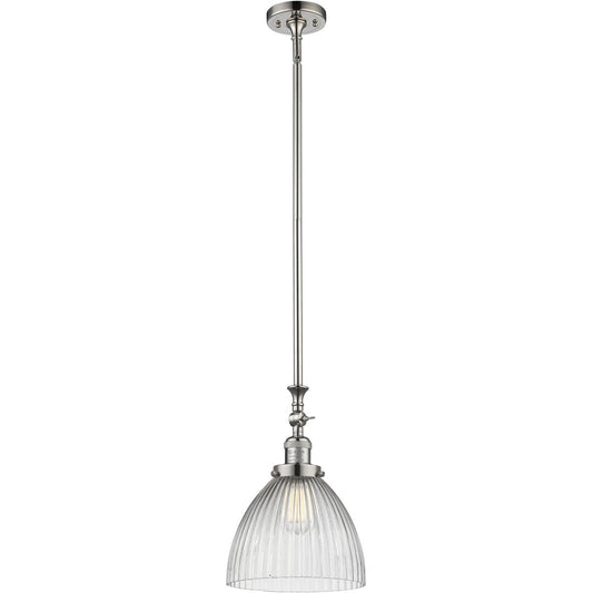 Innovations Lighting  206-PN-G222 Franklin Restoration Seneca Falls Mini Pendant Polished Nickel