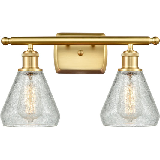 Innovations Lighting  516-2W-SG-G275-LED Ballston Conesus Bathroom Vanity Light Satin Gold