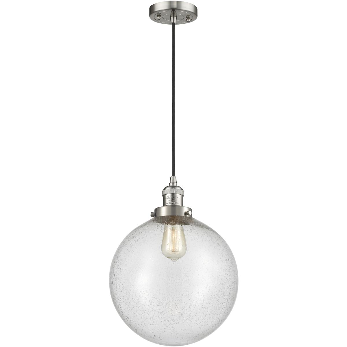 Innovations Lighting  201C-SN-G204-12-LED Franklin Restoration Beacon Mini Pendant